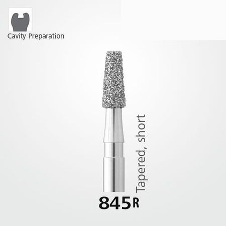 Meisinger Synthetic Diamond Bur 845R Tapered — Pack of 5