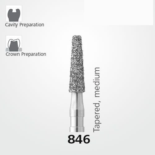 Meisinger 846 Synthetic Diamond Bur Tapered - 5 pcs