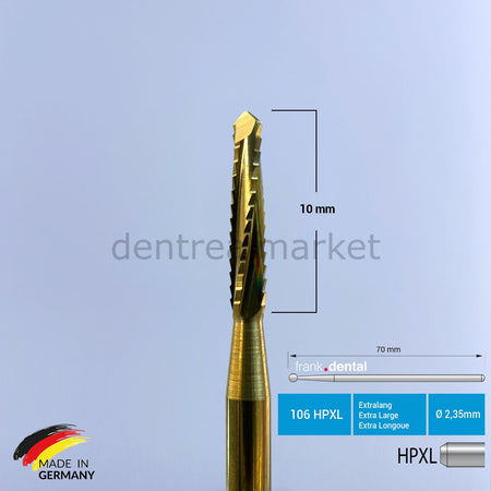 Frank Dental Titanium ENT Lindemann Surgical Bur 70 mm 166 HPXL