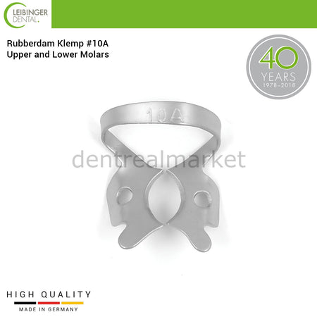 Leibinger Rubber Dam Clamp #10A - Molar Upper and Lower