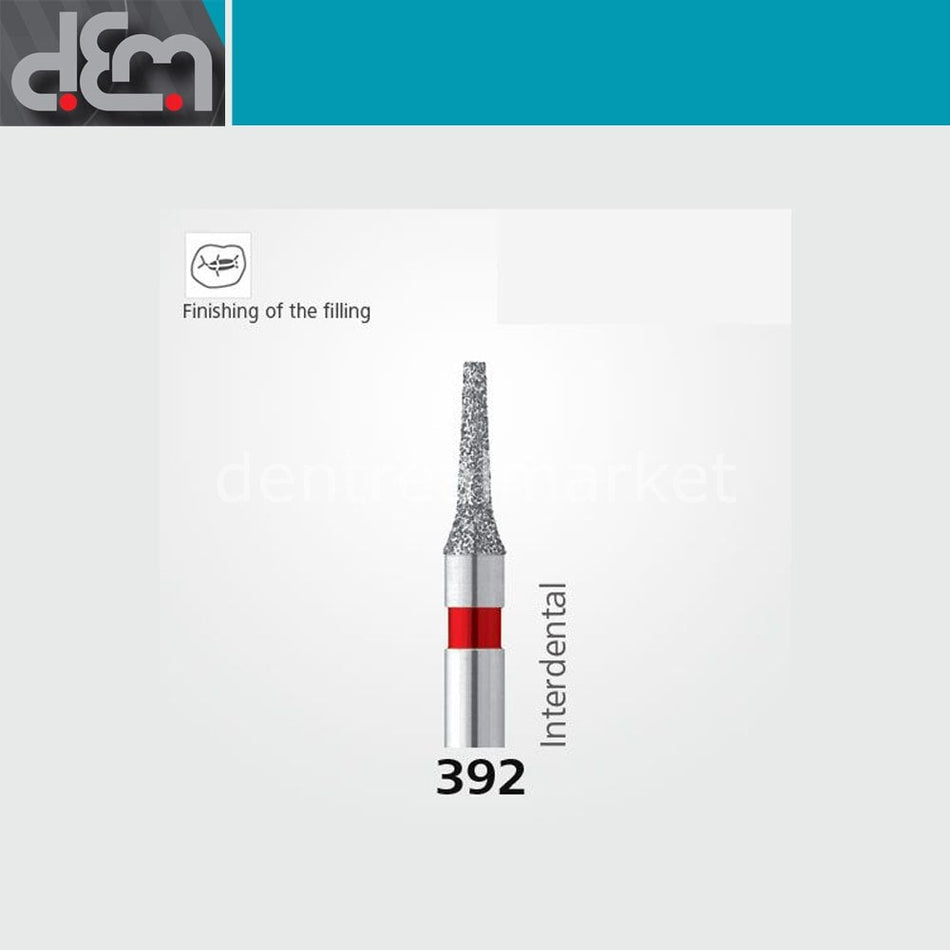 Dx Dentex 392 Synthetic Diamond Bur Needle Tip - 10 pcs