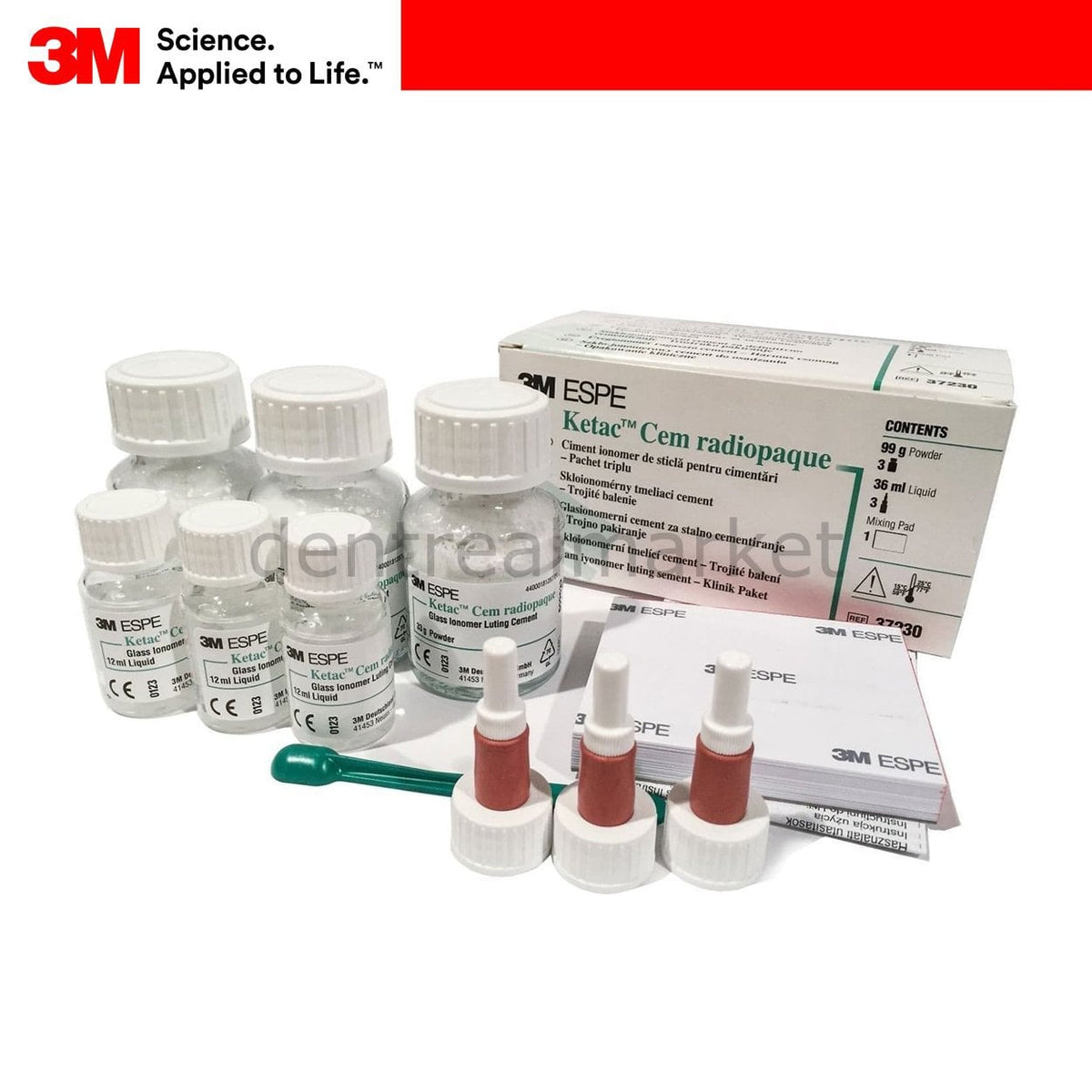 Ketac Cem Radiopaque Glass Ionomer Luting Cement Triple Kit