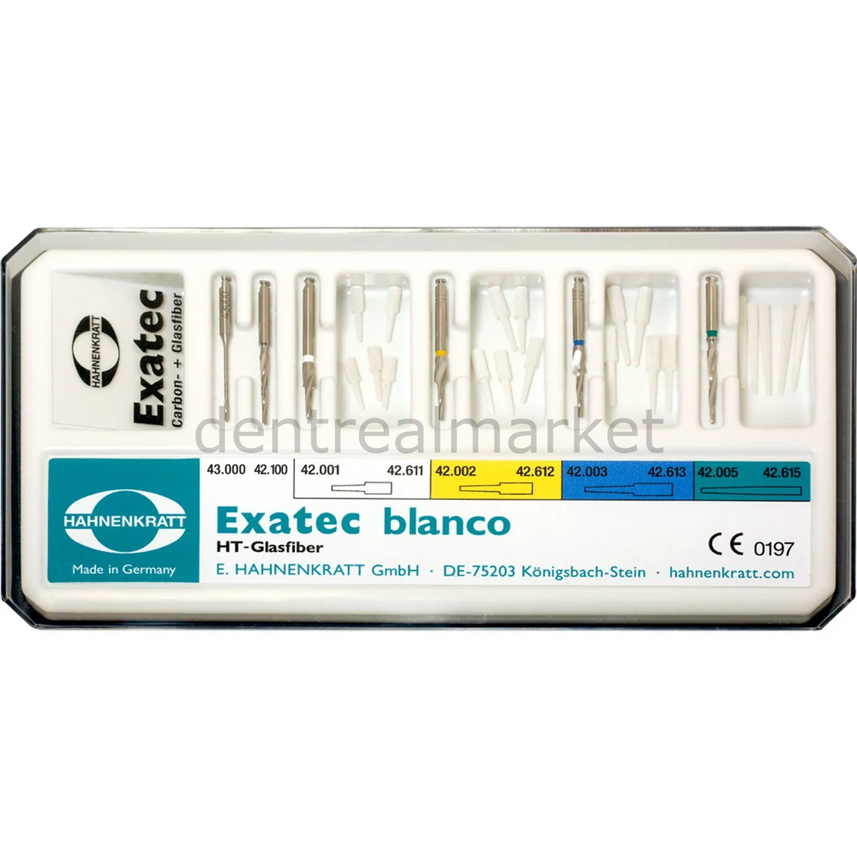 Hahnenkratt Exatec Blanco Radiopaque Fiber Post Set