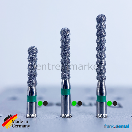 Frank Dental Natural Diamond Bur - Spiral - Turbine 6052 - Pack of 5