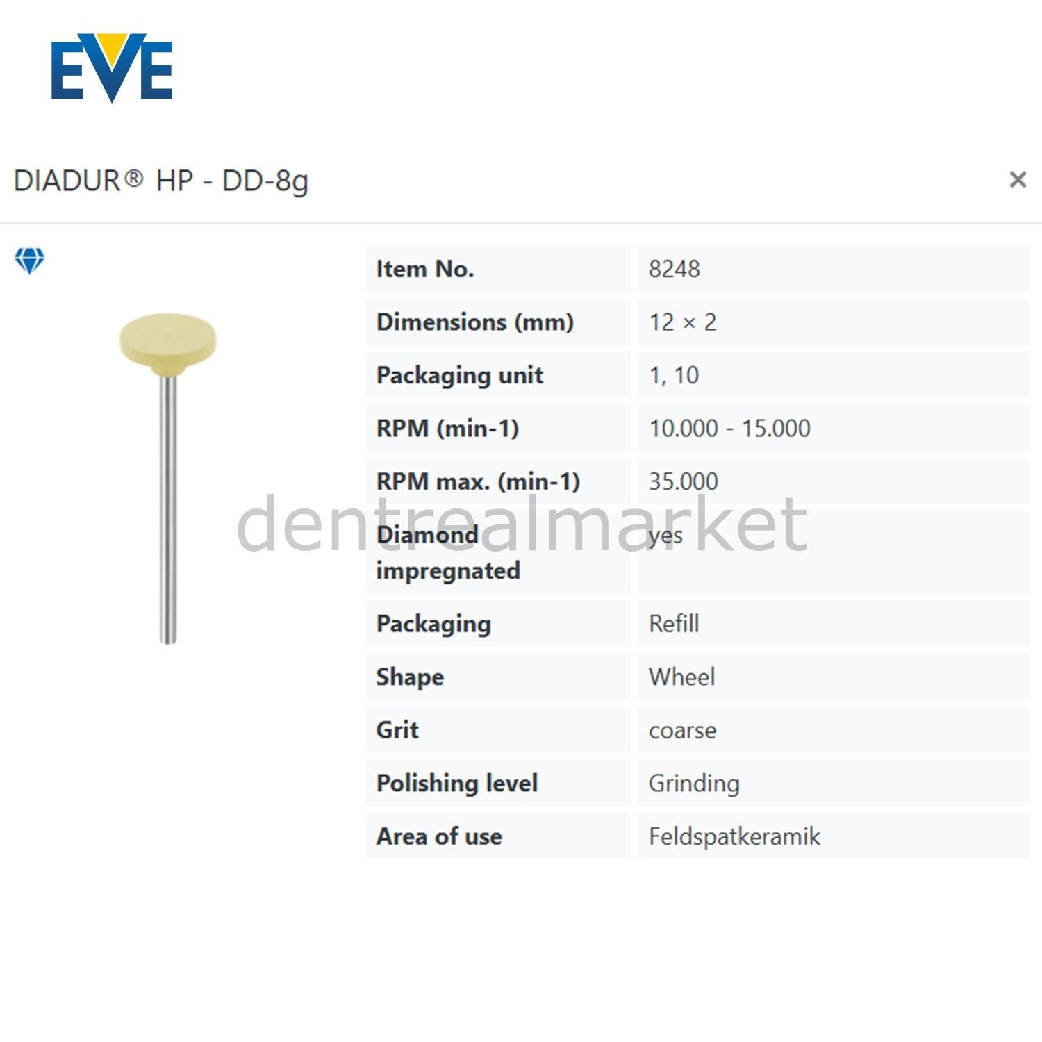 Eve Diadur HP Composite & Porcelain Adjustment Rubber - DD-8g
