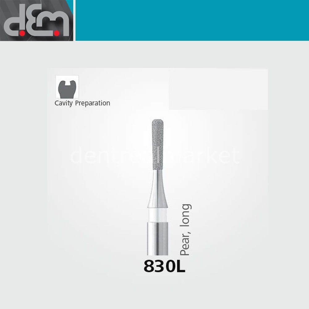 Dx Dentex DX Synthetic Diamond Bur - 830L - Pear Tip - 10 pcs