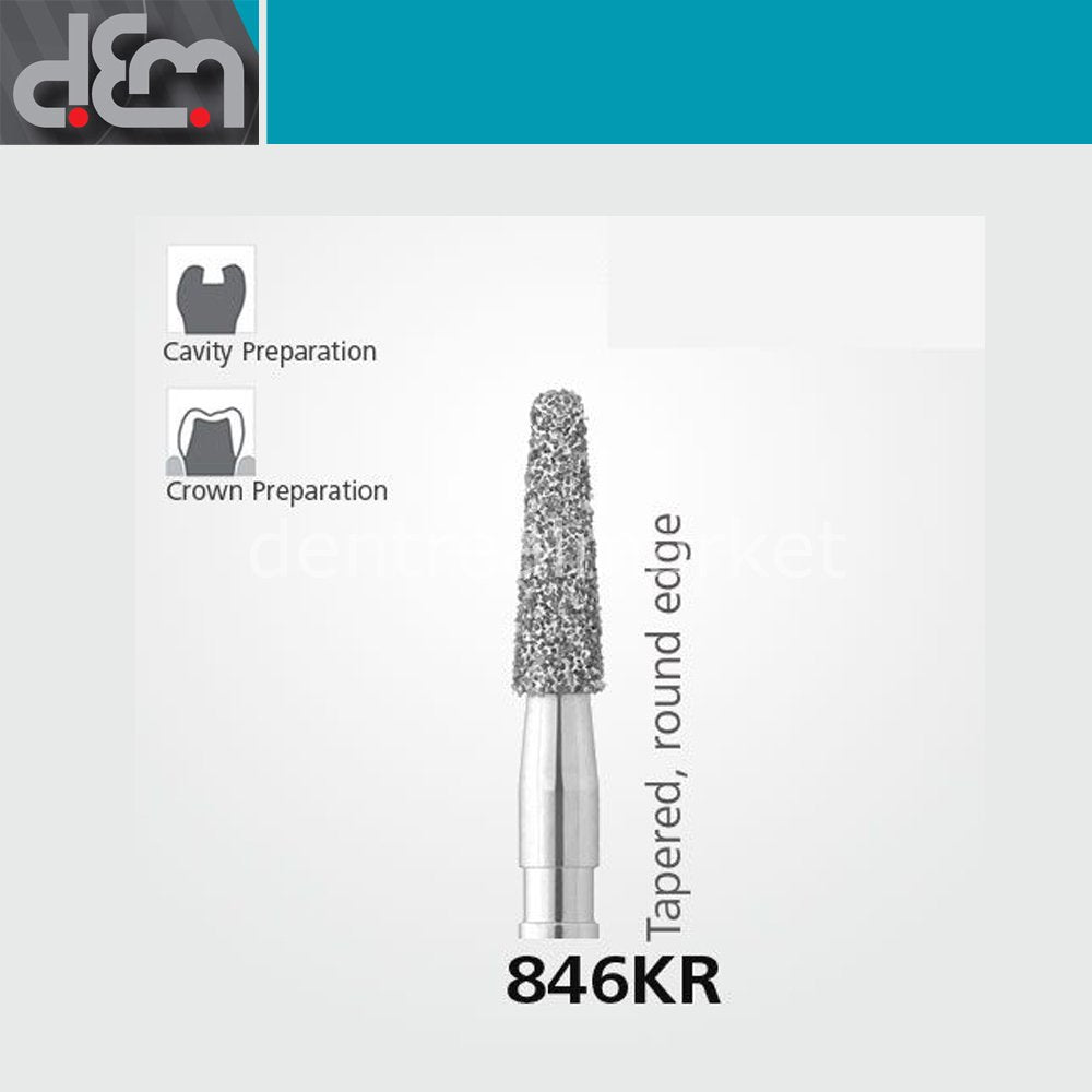 Dx Dentex 846KR Synthetic Diamond Bur Tapered - 10 pcs