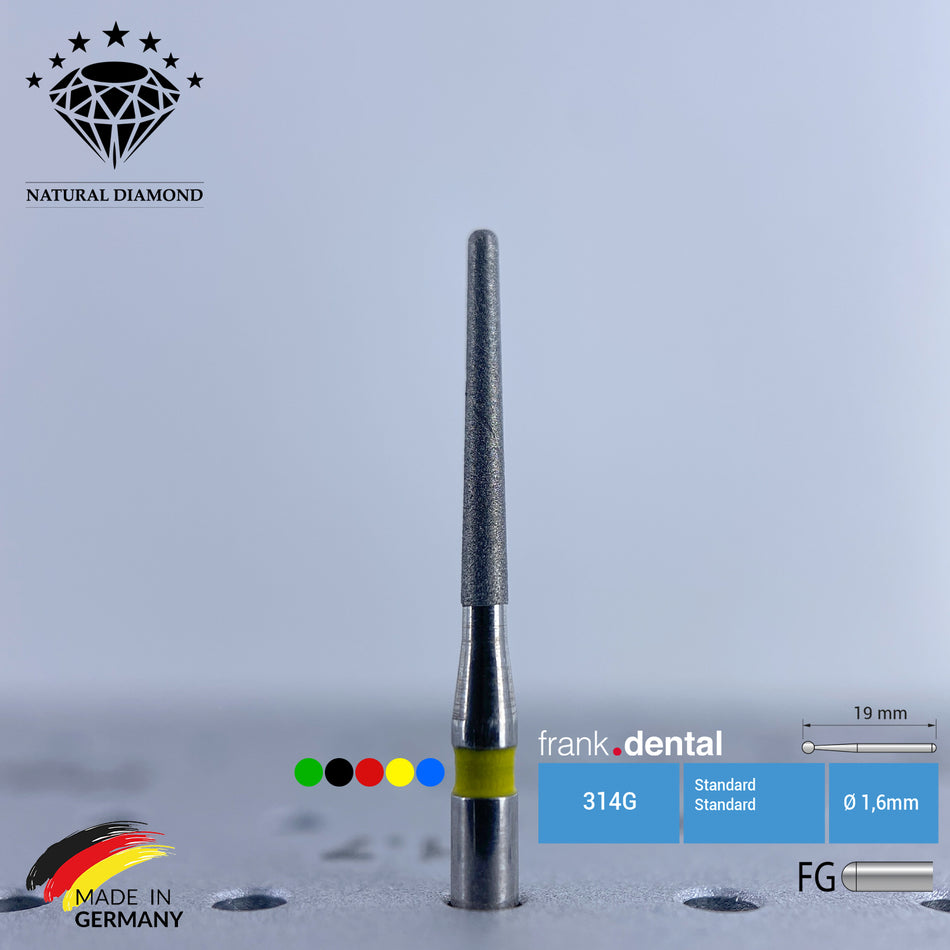 Dental Natural Diamond Bur - 856L Dentalbohrer - Für Turbine - 5 Stück