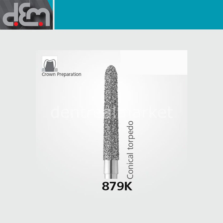 Dx Dentex DX Synthetic Diamond Bur - 879K - Chamfer - 10 pcs