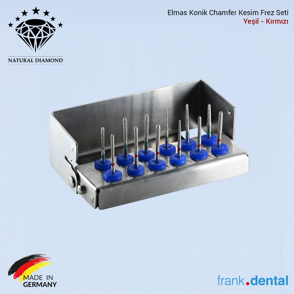 Diamant-Bohrerset mit konischem Schrägschliff