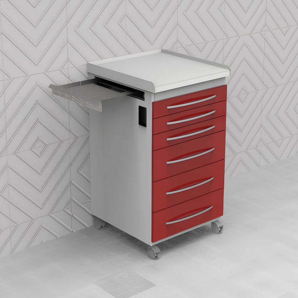 Mobile Clinic Cabinet - Corian Countertop MB04