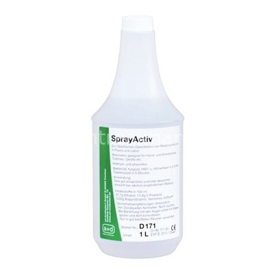 a+d Dental Sprayactiv Surface Disinfectant 1 L