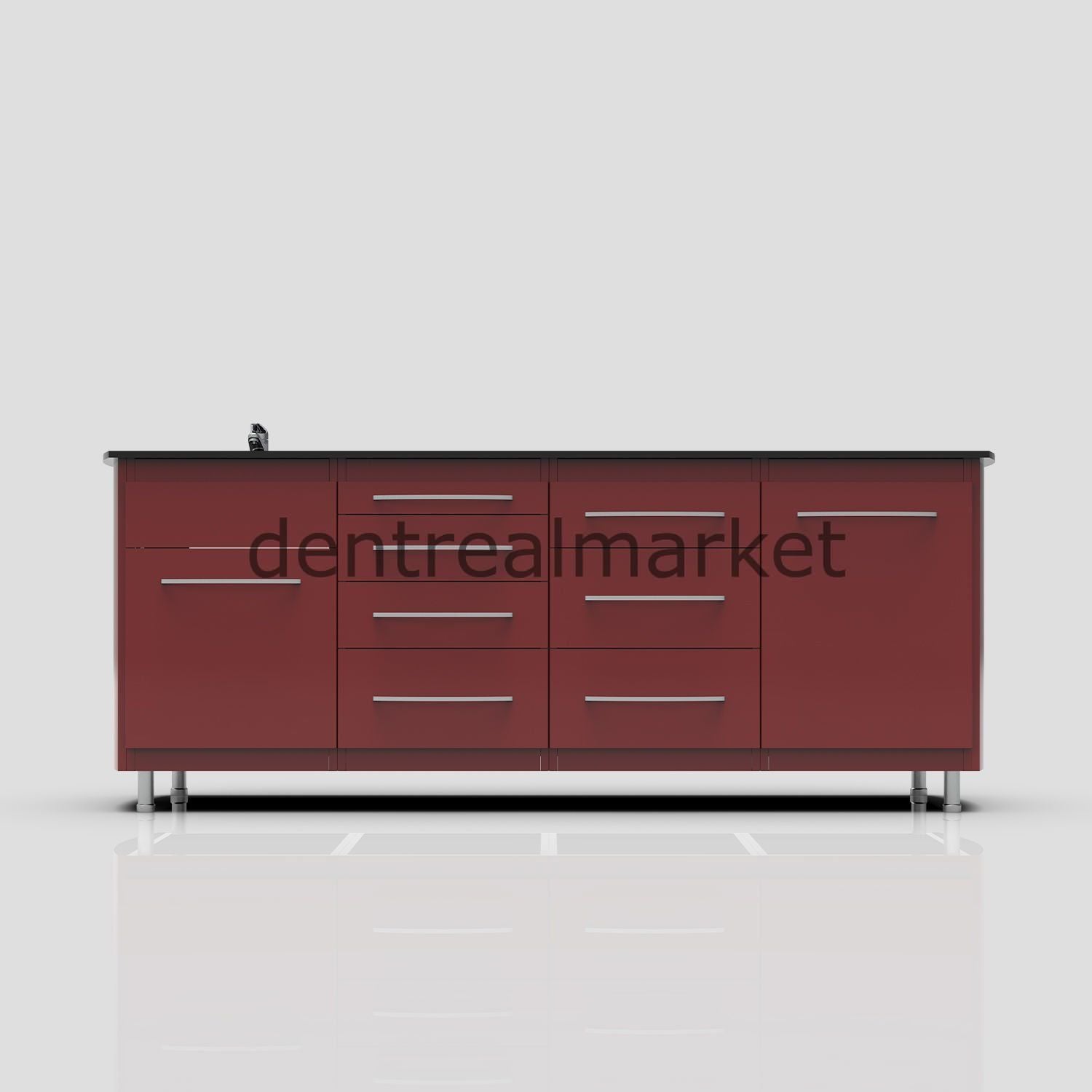 Grup Dental Adjustable-Leg Clinic Workbench AN04 – Corian Top