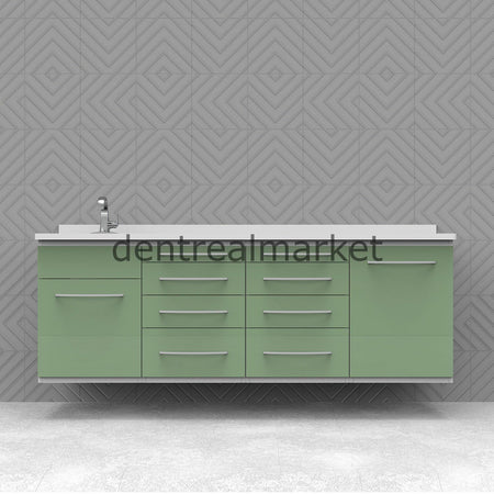 Grup Dental Wall-Mounted Clinic Workbench - Corian Top AN06