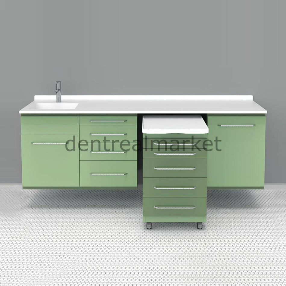 Grup Dental Wall-Mounted Clinic Workbench AN05 – Glass Top
