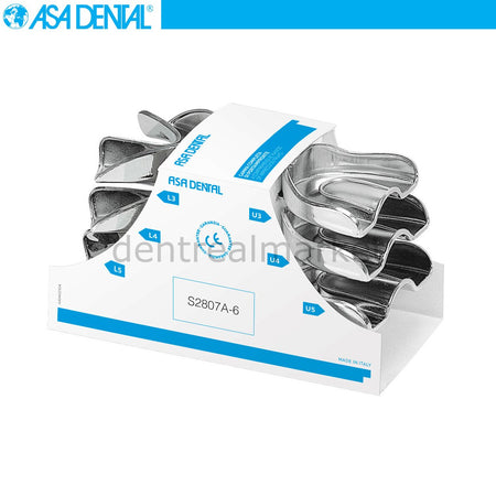 Asa Dental Rim-Lock Impression Tray Non-Perforated Dentate 6-Piece Set