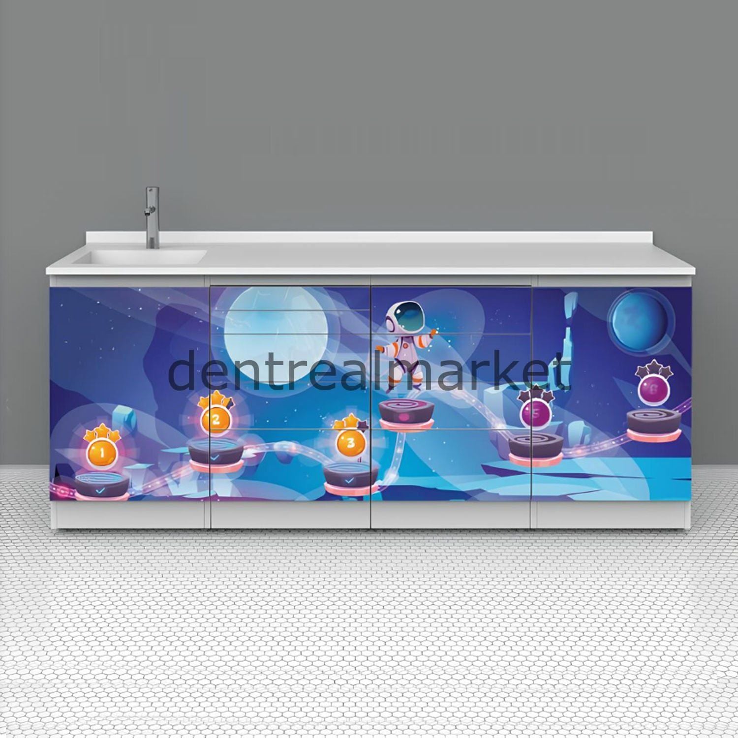 Grup Dental Custom-Design Clinic Workbench - Corian Top AZ05