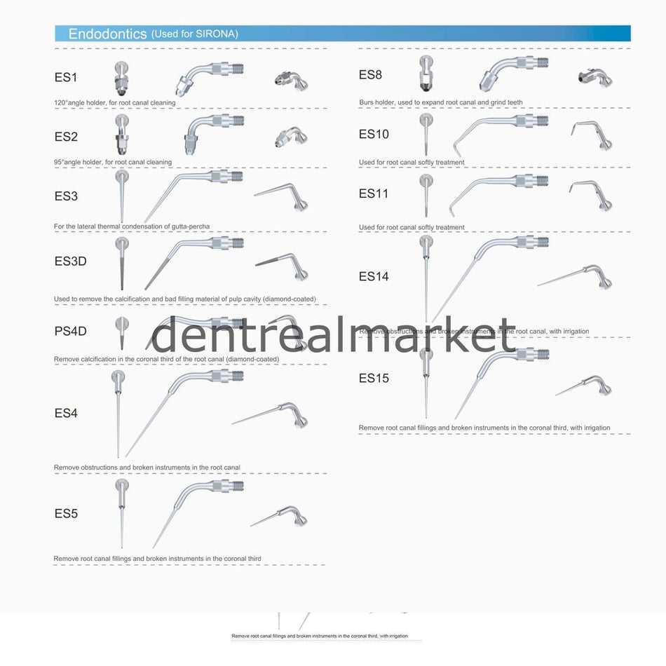 Woodpecker Ultrasonic Scaler Tip ES5 Sirona Compatible