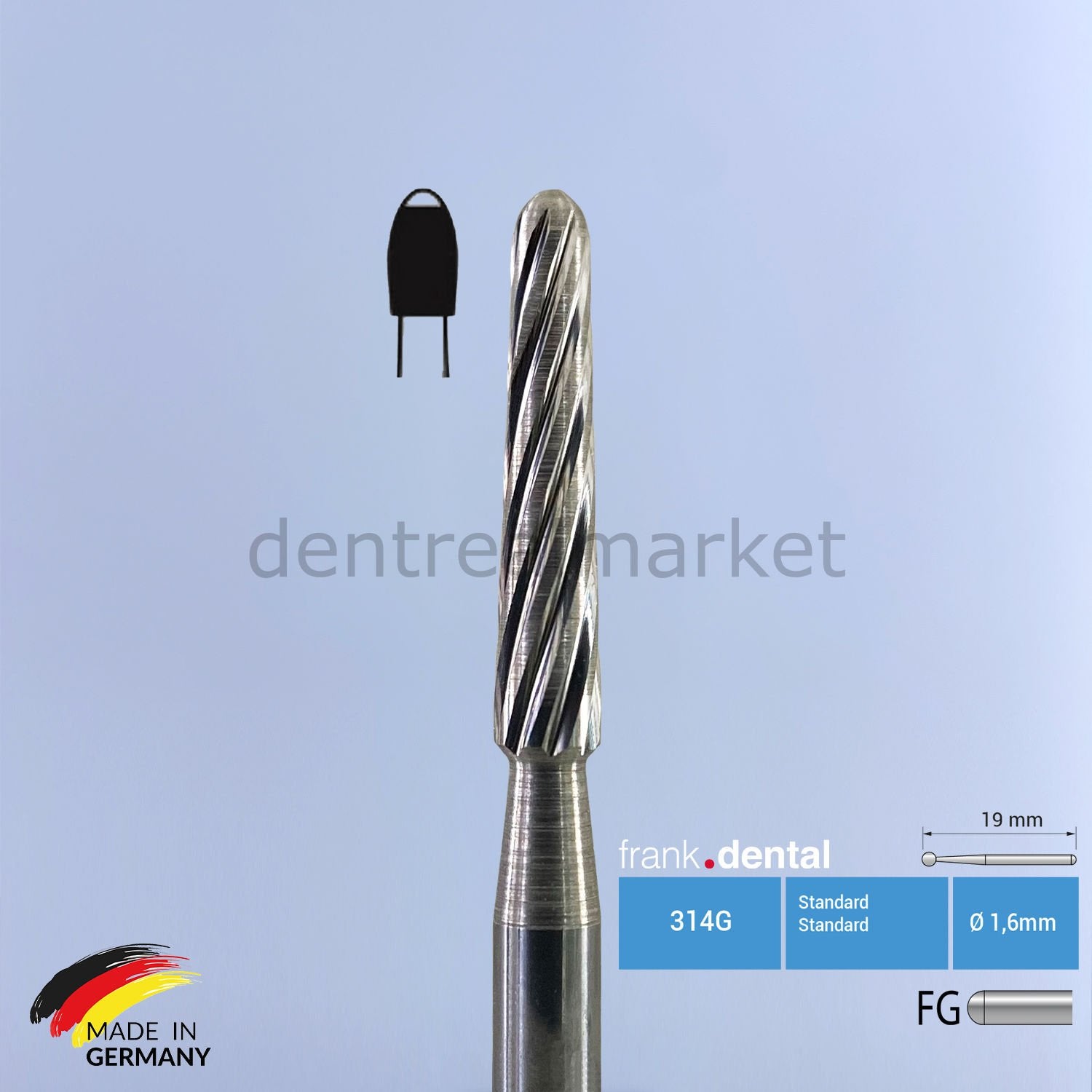Frank Dental Carbide Adhesive Remover & Debonding Bur — Turbine 22ALGK