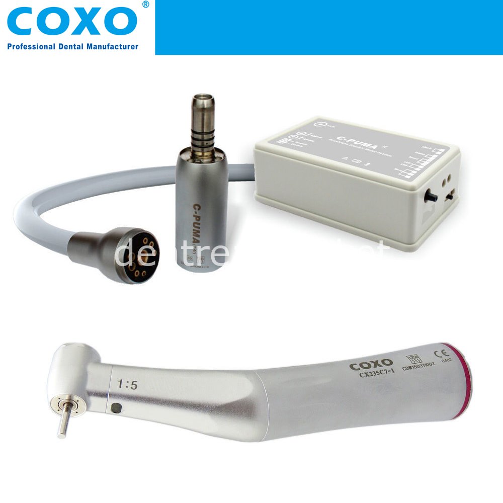 Coxo C-Puma Electric Micromotor with Light + Red-Band Contra-Angle