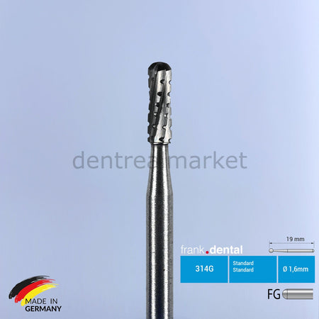 Frank Dental Tungsten Carbide Bur Turbine FG — C31R — 5 pcs