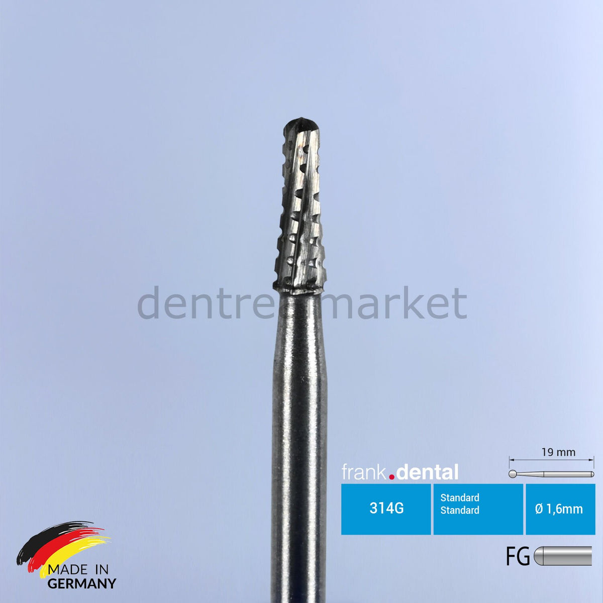 Frank Dental Tungsten Carbide Bur for Turbine - C33 - 5 pcs