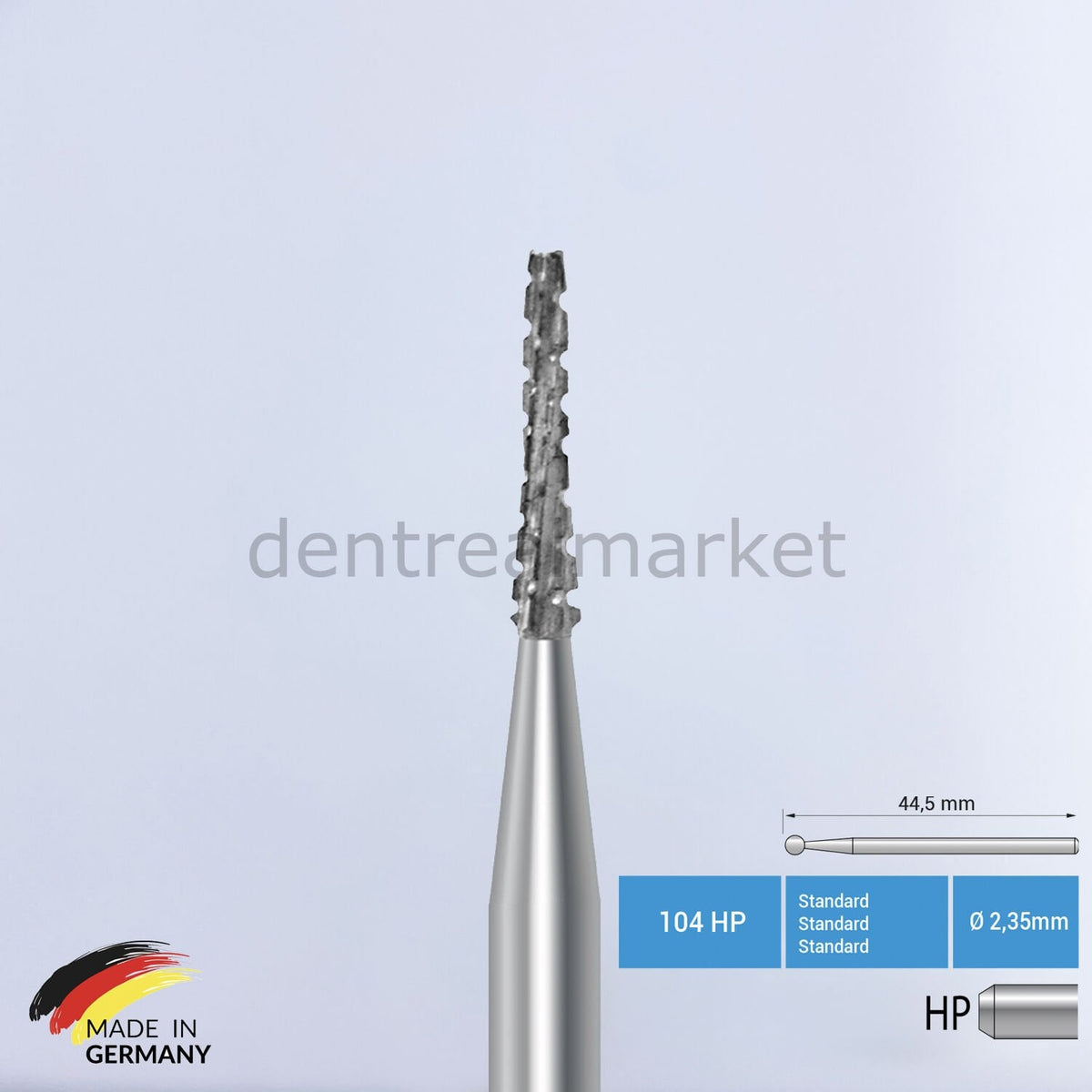 Frank Dental Tungsten Carbide Bur for Straight Handpiece — C33L — Pack of 5