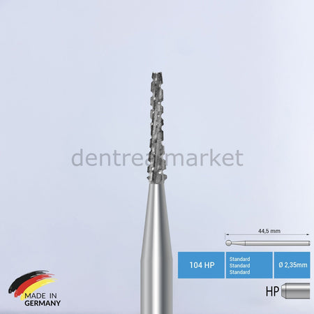Frank Dental Tungsten Carbide Bur for Straight Handpiece — C33L — Pack of 5