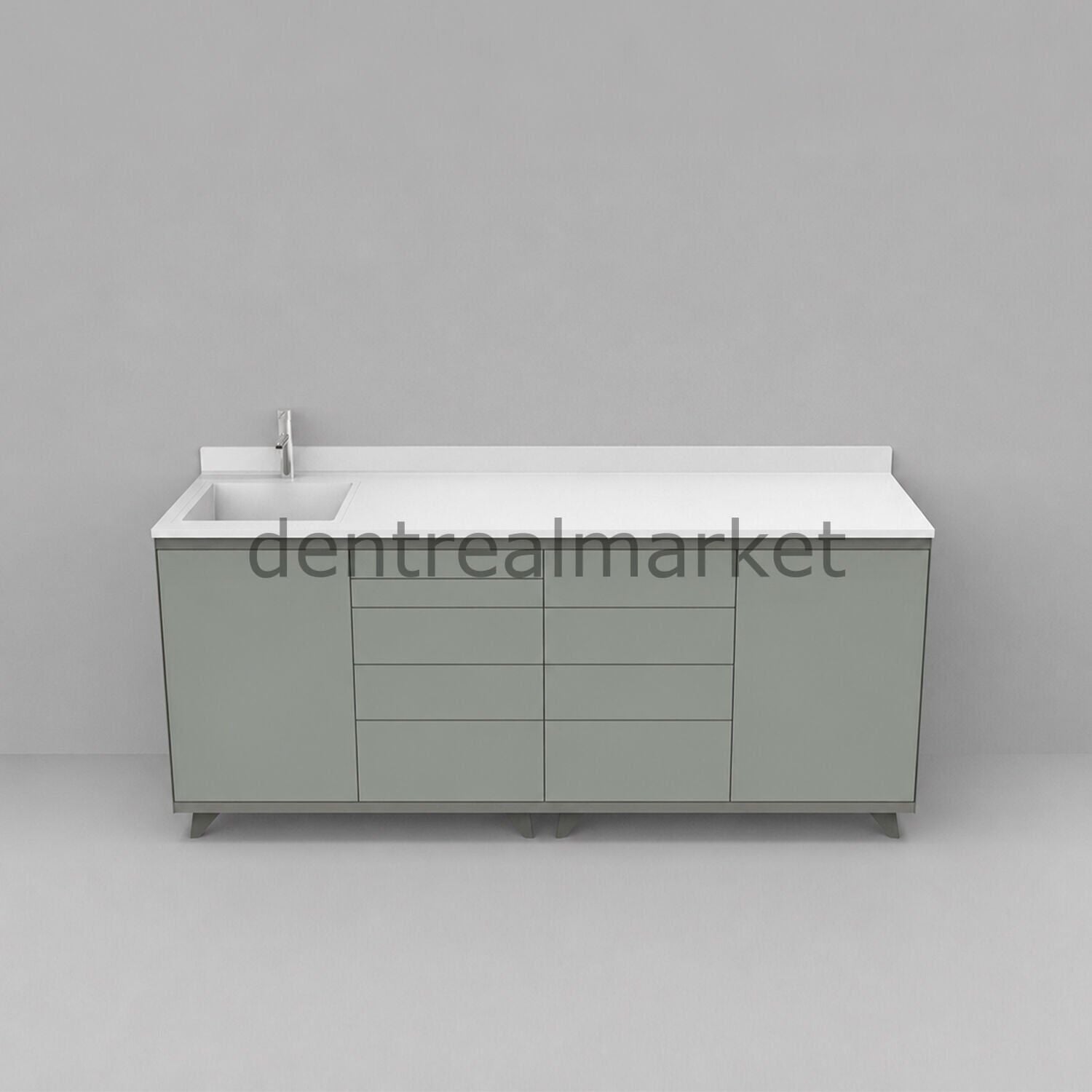 Grup Dental Coral Series Clinic Counter - Corian Top CRL01