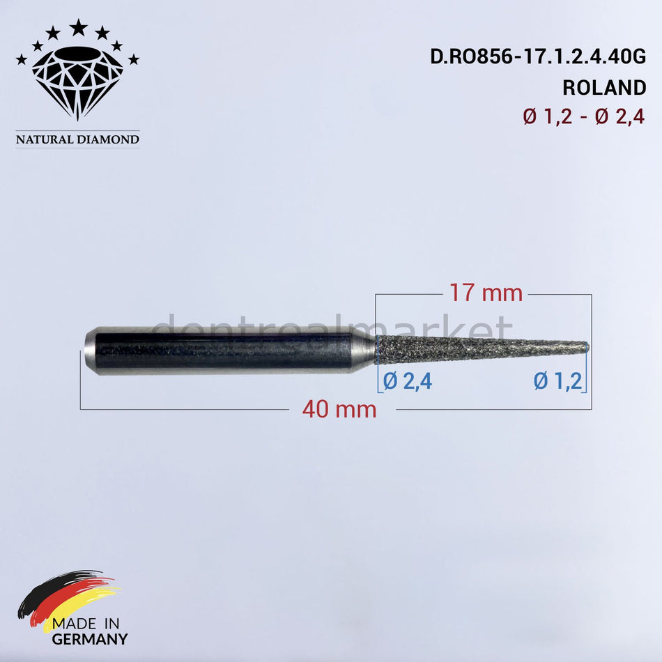 Frank Dental Diamond Milling Drill 1.2 mm for Roland Milling Machine