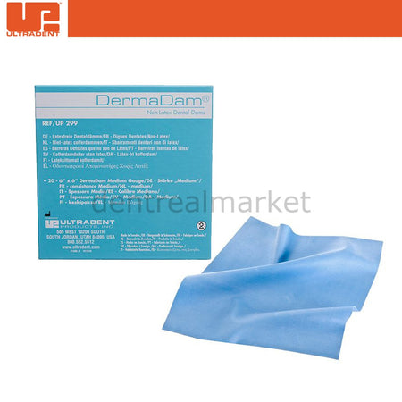 Ultradent DermaDam Synthetic Rubber Dam - Pack of 20