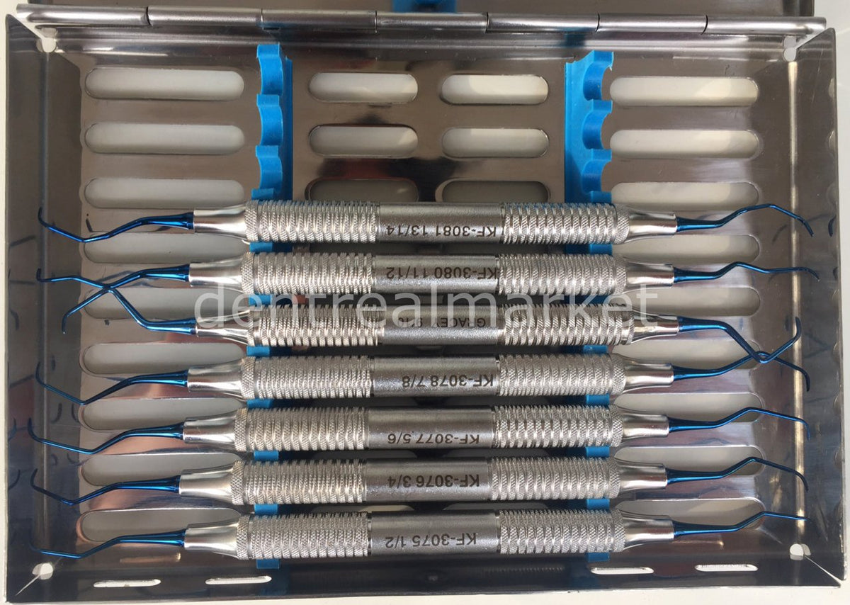 Krowne Titanium Implant Cleaning Curette Set