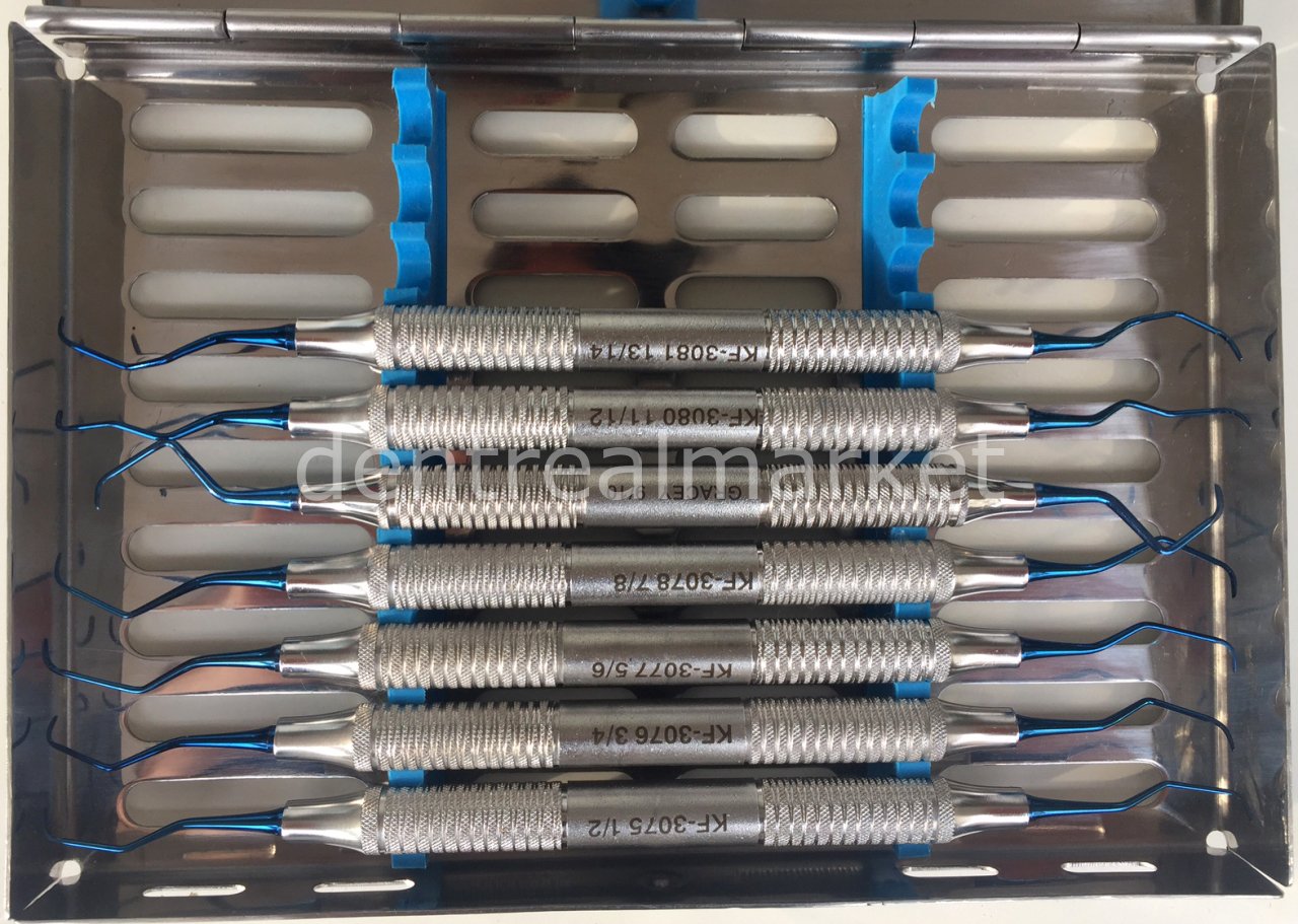 Krowne Titanium Implant Cleaning Curette Set
