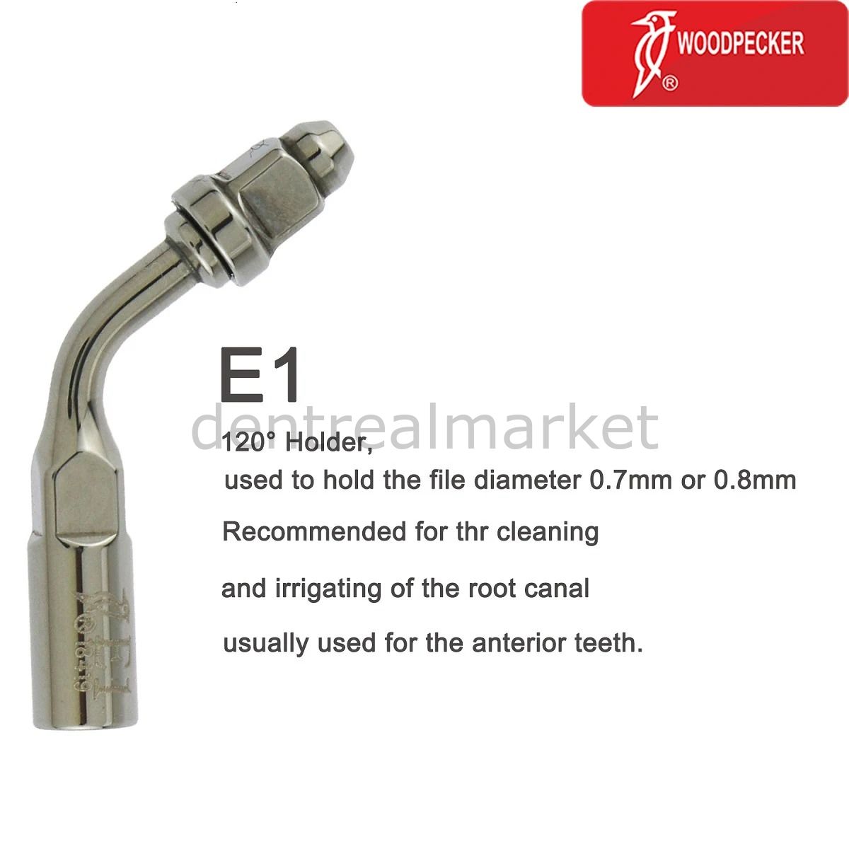 Woodpecker Endodontic Scaler Tip E1 – EMS, Mectron, Woodpecker, W&H Compatible