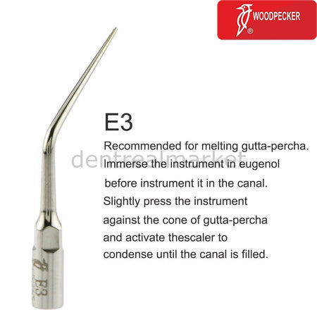 Woodpecker Scaler Endodontic Tip E3 – Compatible with EMS, Mectron, Woodpecker, and W&H