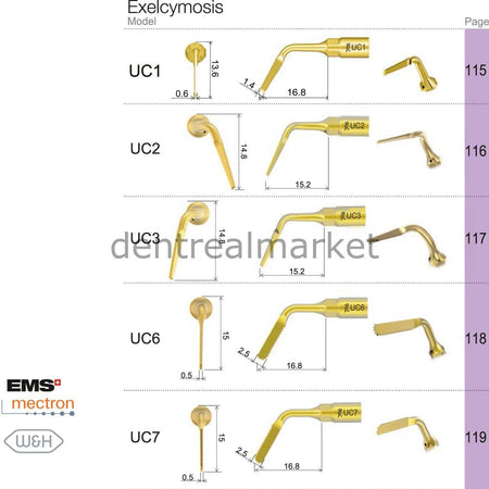 Woodpecker Ultrasurgery Ecchymosis Tip UC1 — Woodpecker / Mectron / EMS