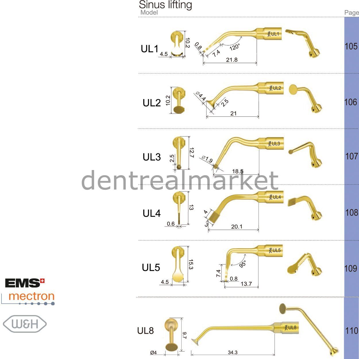 Woodpecker Ultrasurgery Sinus Lifting Tip UL1 — Woodpecker / Mectron / EMS