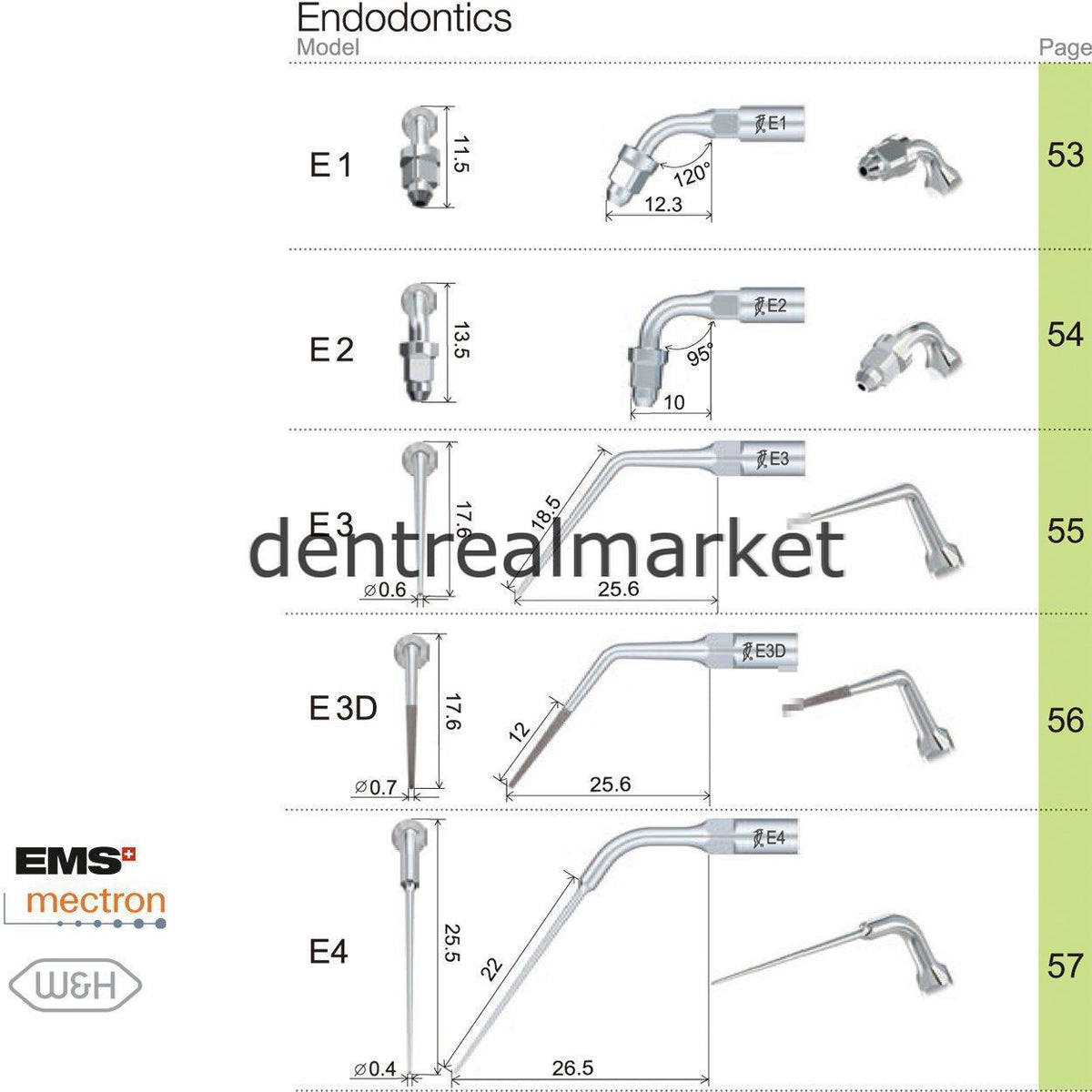 Woodpecker Scaler Endodontic Tip E2 – Compatible with EMS, Mectron, Woodpecker, and W&H