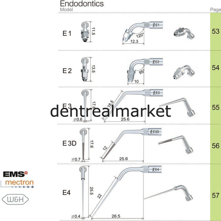Woodpecker Scaler Endodontic Tip E4D – Compatible with EMS, Mectron, Woodpecker, and W&H