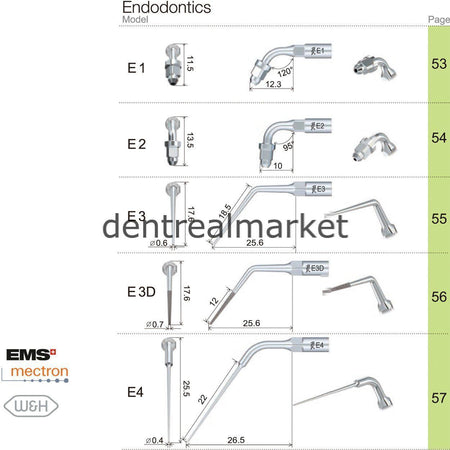 Woodpecker E14 Endodontic Scaler Tip - EMS, Mectron, Woodpecker, W&H Compatible