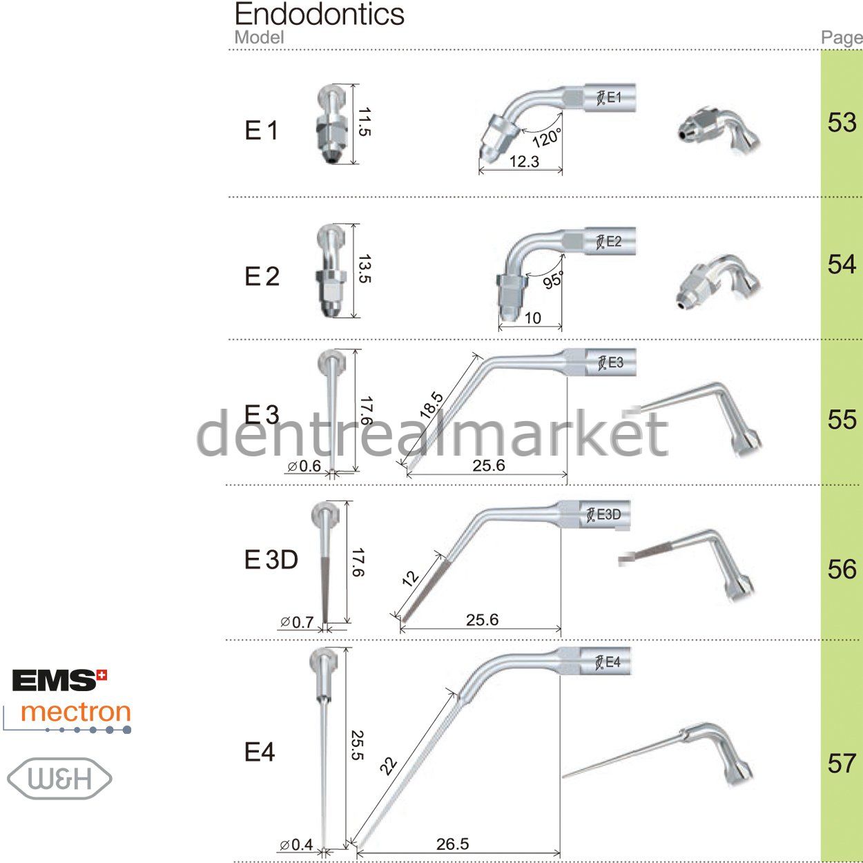 Woodpecker E10 Endodontic Scaler Tip - EMS, Mectron, Woodpecker, W&H Compatible