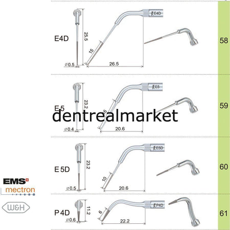 Woodpecker Scaler Endodontic Tip E6 – Compatible with EMS, Mectron, Woodpecker, and W&H