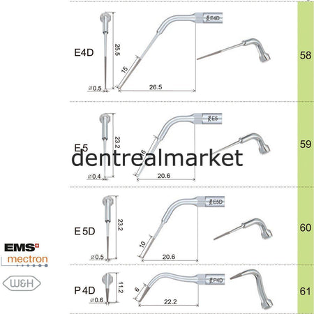 Woodpecker Scaler Endodontic Tip E4 – Compatible with EMS, Mectron, Woodpecker, and W&H