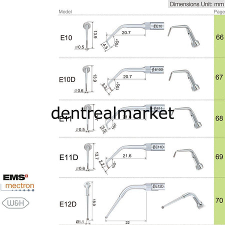 Woodpecker Scaler Endodontic Tip E6 – Compatible with EMS, Mectron, Woodpecker, and W&H
