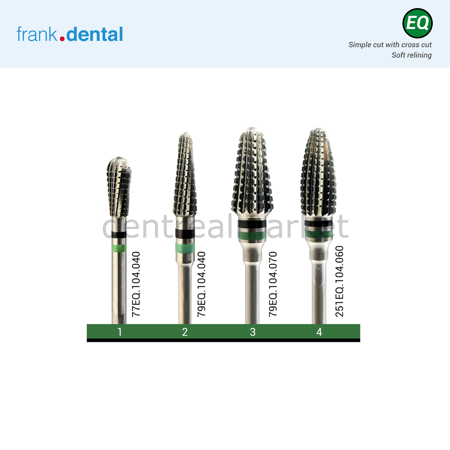 Frank Dental Carbide Monster Tip Hard Bur 251EQ — Soft Feeding