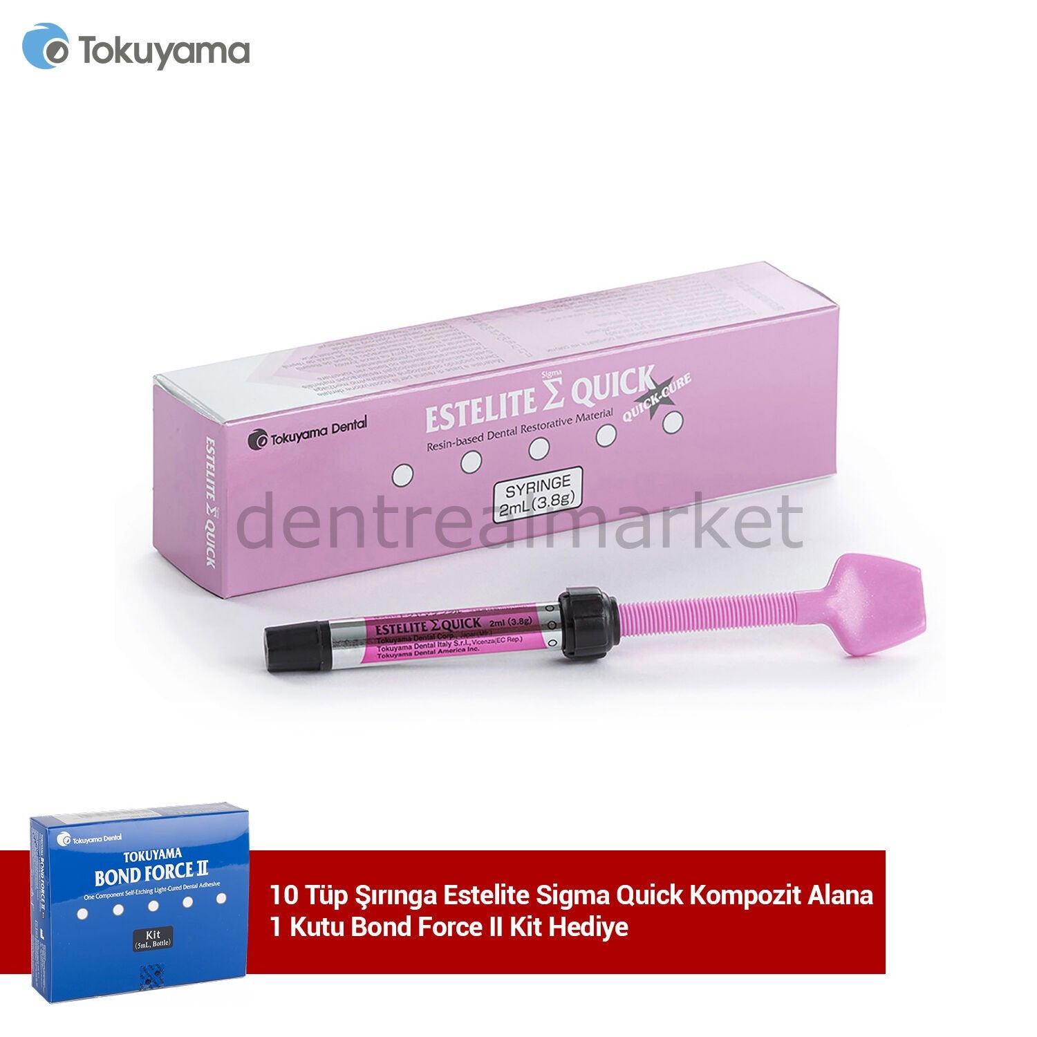 Tokuyama Estelite Sigma Quick 10 Syringe Tubes & Bond Force II Kit Promo