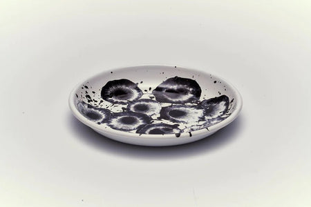 Kapka - Floral Madness Small Plate - Enamel Vintage Look Washable Plate / Kapka