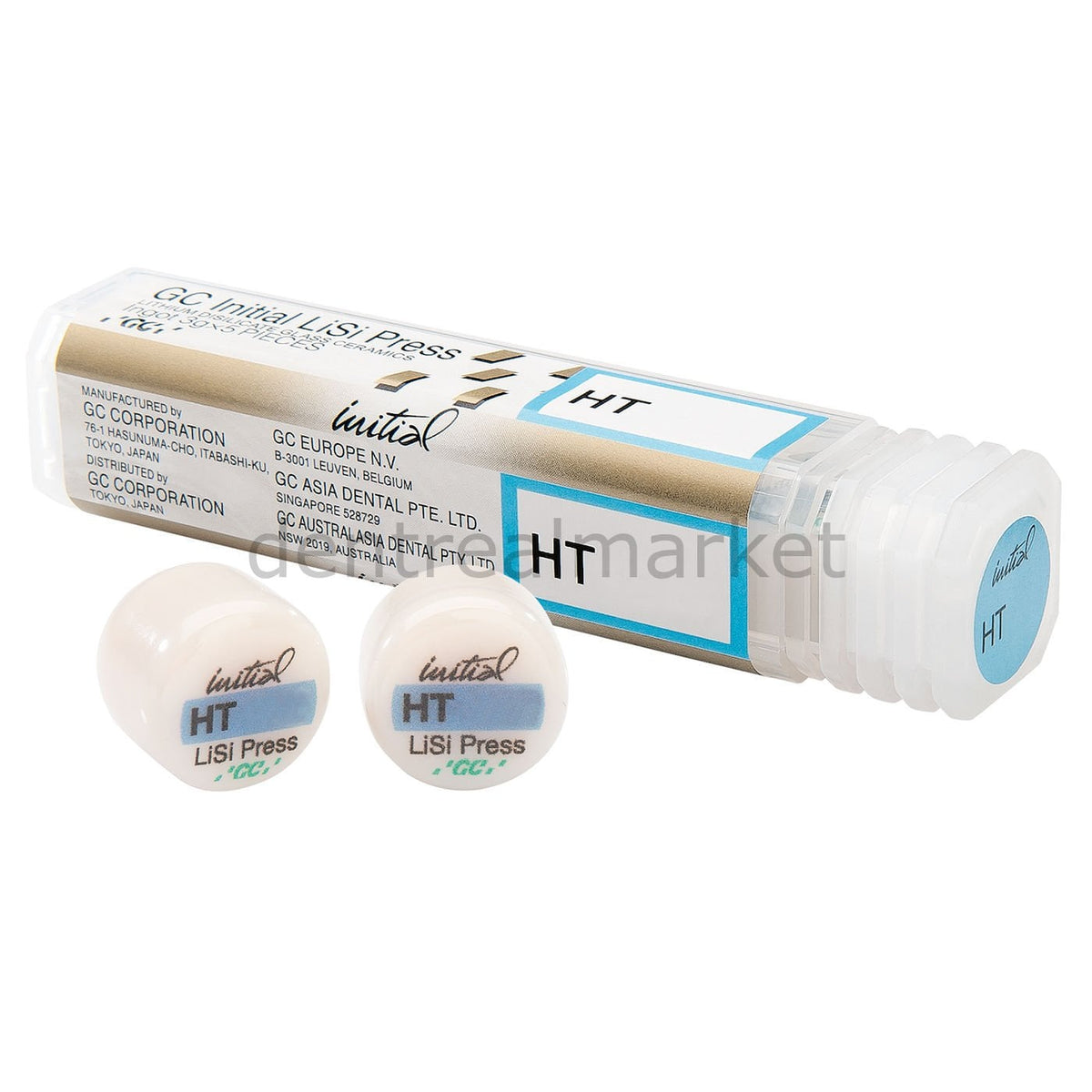 GC Dental Initial LiSi Press Ingot HT - Lithium Disilicate Glass Ceramic