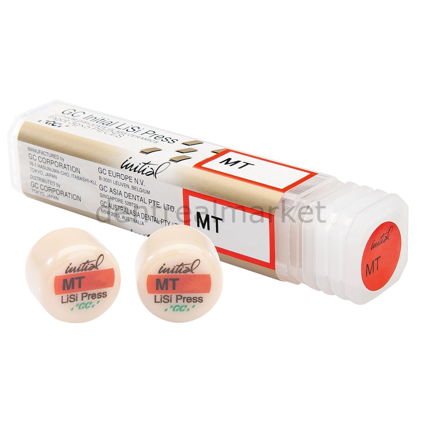 GC Dental Initial LiSi Press Ingot MT Lithium Disilicate Glass Ceramic