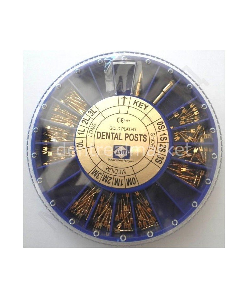 IMD Dental Gold Screw Post Kit — 120 pcs